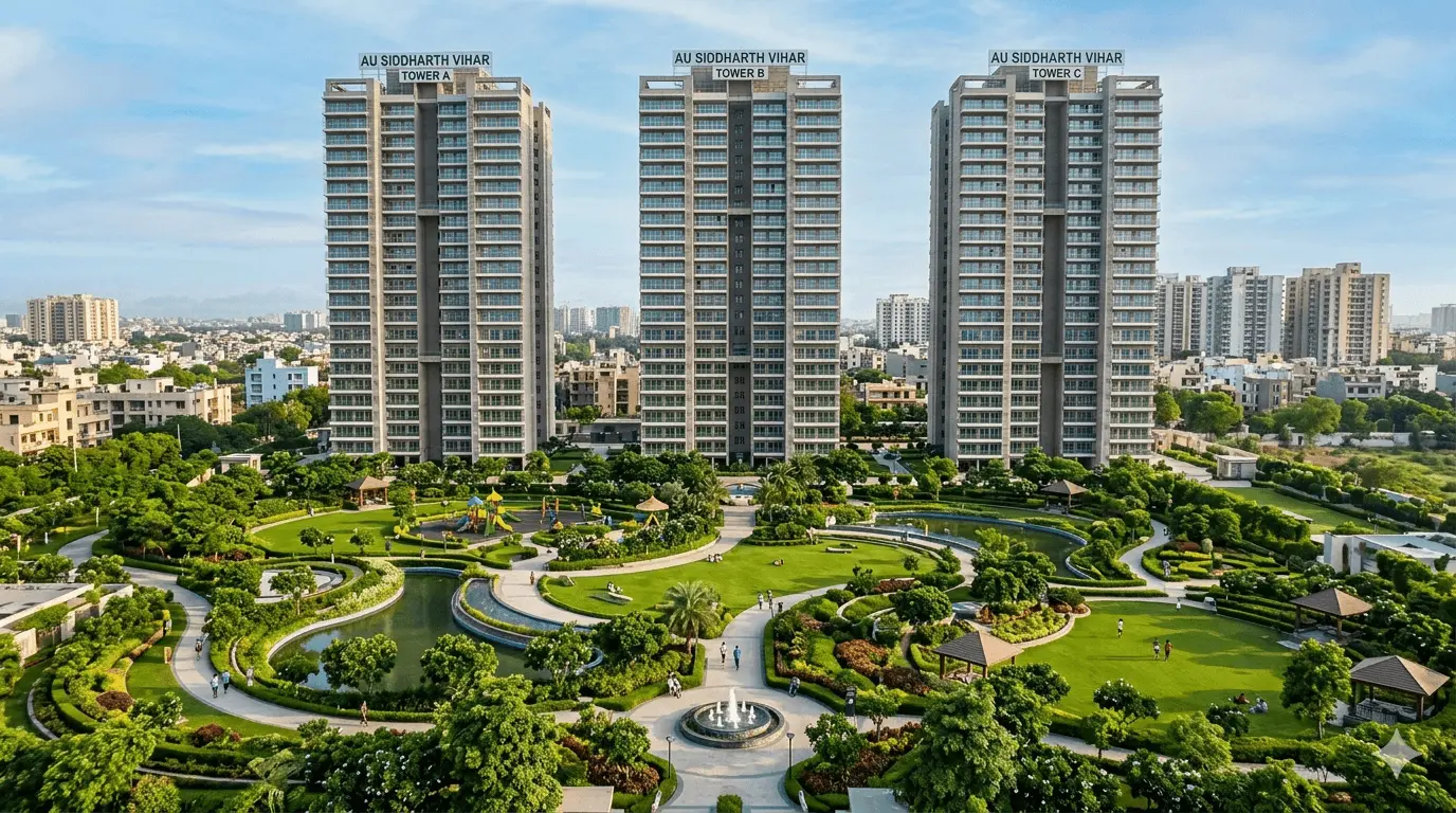 AU Siddharth Vihar Ghaziabad | 3 BHK Luxury Apartments & Amenities